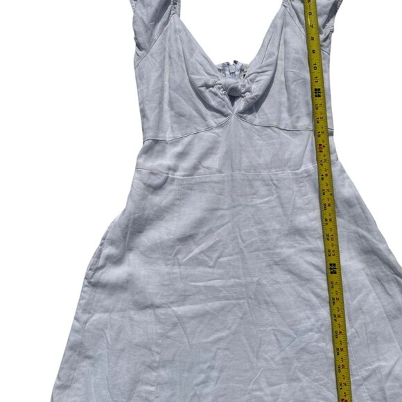 Abercrombie & Fitch Womens White Mini Dress Small Cotton Blend Sleeveless - Picture 4 of 5